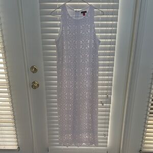 Vince Camuto White Lace Midi Dress